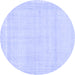 Round Machine Washable Abstract Blue Modern Rug, wshabs2145blu