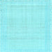 Square Abstract Light Blue Modern Rug, abs2145lblu