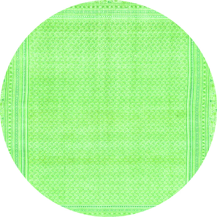 Round Abstract Green Modern Rug, abs2145grn