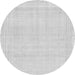 Round Machine Washable Abstract Gray Modern Rug, wshabs2145gry