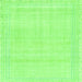 Square Machine Washable Abstract Green Modern Area Rugs, wshabs2145grn