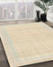 Machine Washable Abstract Gold Rug in a Family Room, wshabs2145