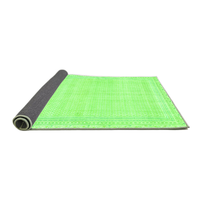 Sideview of Abstract Green Modern Rug, abs2145grn