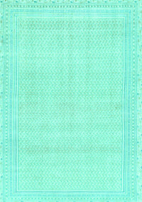 Abstract Turquoise Modern Rug, abs2145turq