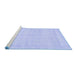 Sideview of Machine Washable Abstract Blue Modern Rug, wshabs2145blu