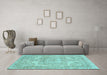 Machine Washable Abstract Light Blue Modern Rug in a Living Room, wshabs2146lblu