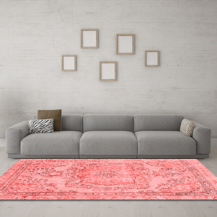 Modern Red Washable Rugs