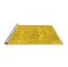 Sideview of Machine Washable Abstract Yellow Modern Rug, wshabs2146yw