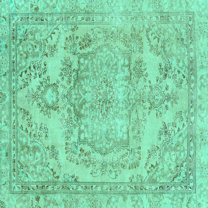 Square Abstract Turquoise Modern Rug, abs2146turq