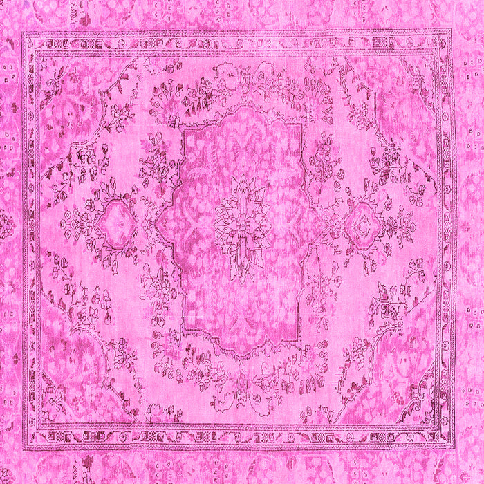 Square Machine Washable Abstract Pink Modern Rug, wshabs2146pnk