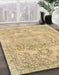 Abstract Bronze Brown Modern Rug in Family Room, abs2146