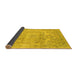 Sideview of Abstract Yellow Modern Rug, abs2146yw