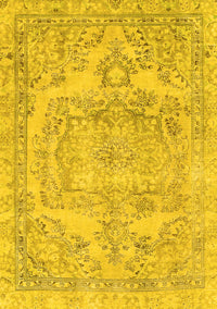 Abstract Yellow Modern Rug, abs2146yw