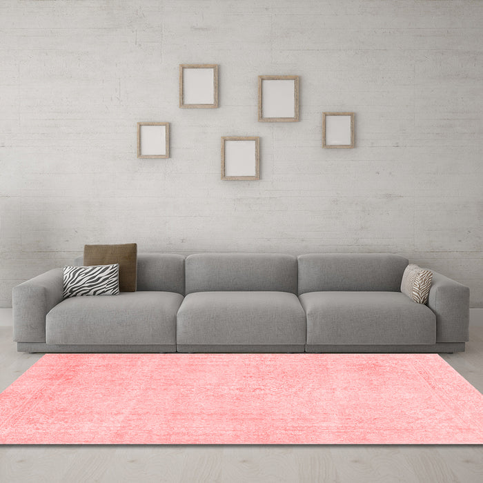 Modern Red Washable Rugs