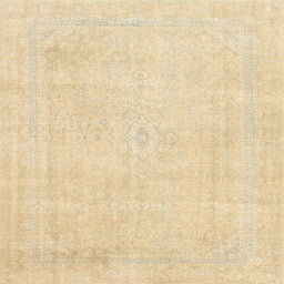 Round Abstract Brown Gold Modern Rug, abs2147