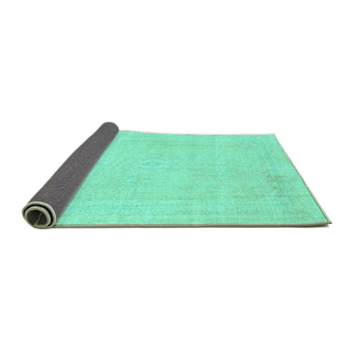 Sideview of Abstract Turquoise Modern Rug, abs2147turq