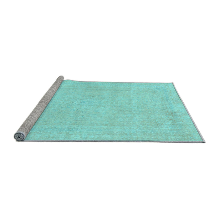 Sideview of Machine Washable Abstract Light Blue Modern Rug, wshabs2147lblu