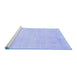 Sideview of Machine Washable Abstract Blue Modern Rug, wshabs2147blu