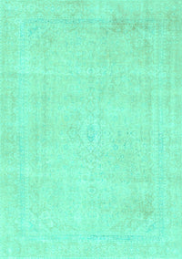 Abstract Turquoise Modern Rug, abs2147turq