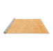 Sideview of Machine Washable Abstract Orange Modern Area Rugs, wshabs2147org