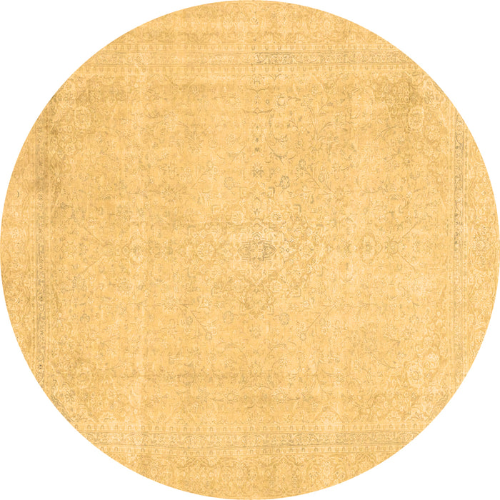 Round Machine Washable Abstract Brown Modern Rug, wshabs2147brn