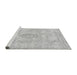 Sideview of Machine Washable Abstract Gray Modern Rug, wshabs2148gry