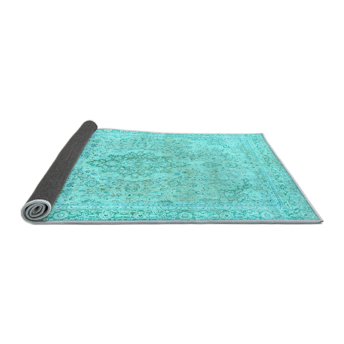 Sideview of Abstract Light Blue Modern Rug, abs2148lblu