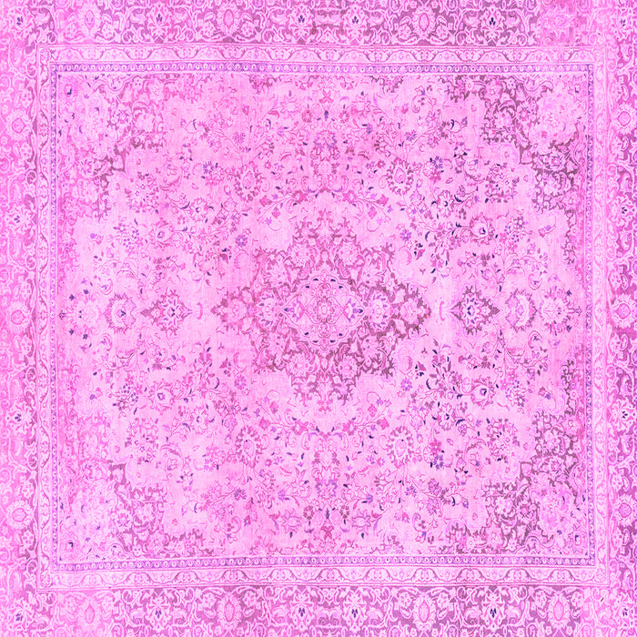 Square Abstract Pink Modern Rug, abs2148pnk