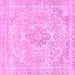 Square Abstract Pink Modern Rug, abs2148pnk