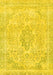 Machine Washable Abstract Yellow Modern Rug, wshabs2148yw