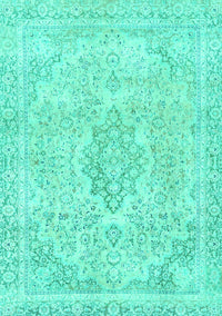 Abstract Turquoise Modern Rug, abs2148turq