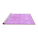 Sideview of Machine Washable Abstract Purple Modern Area Rugs, wshabs2148pur