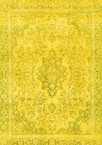 Abstract Yellow Modern Rug, abs2148yw