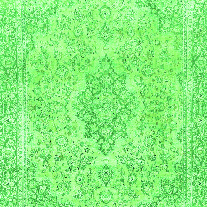 Machine Washable Abstract Green Modern Area Rugs, wshabs2148grn