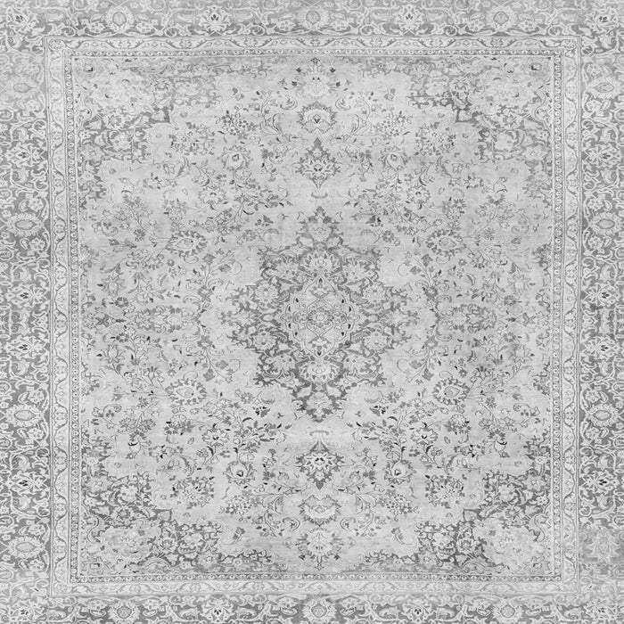 Square Abstract Gray Modern Rug, abs2148gry