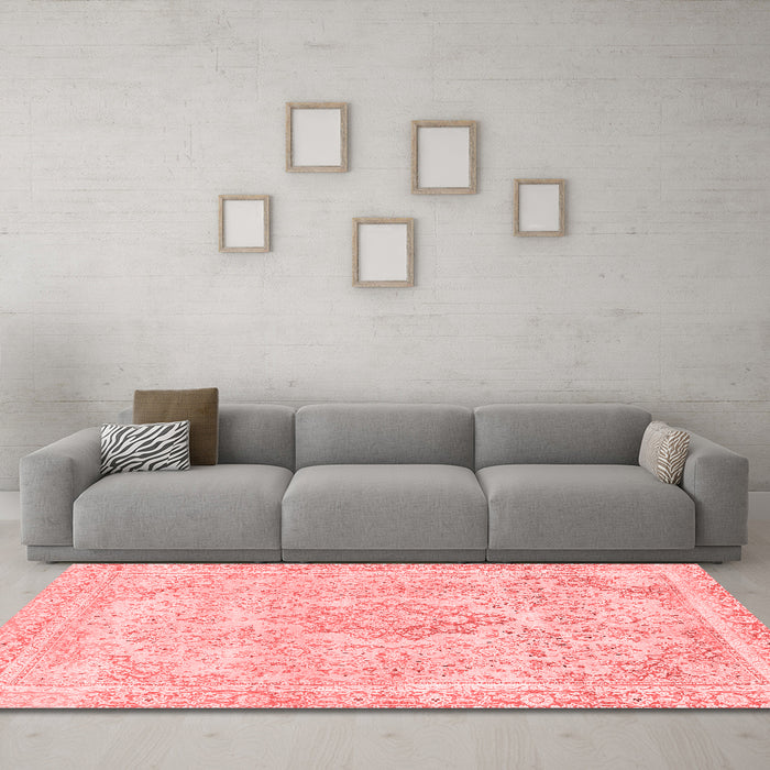 Modern Red Washable Rugs