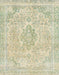 Machine Washable Abstract Olive Green Rug, wshabs2148