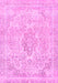 Machine Washable Abstract Pink Modern Rug, wshabs2148pnk