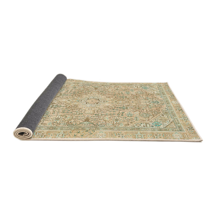 Sideview of Abstract Khaki Gold Modern Rug, abs2149