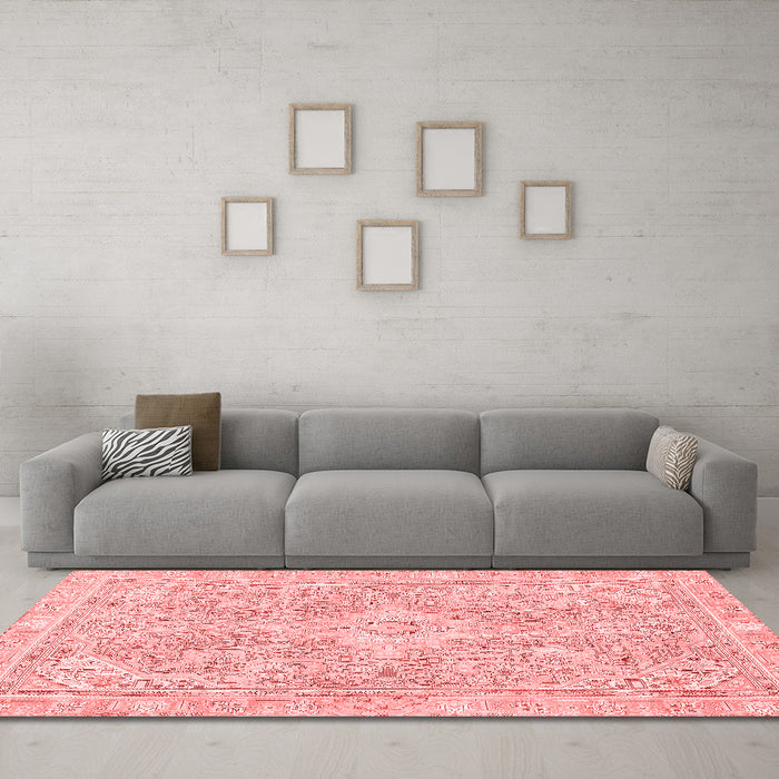 Modern Red Washable Rugs