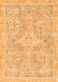 Machine Washable Abstract Orange Modern Area Rugs, wshabs2149org