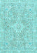 Abstract Light Blue Modern Rug, abs2149lblu