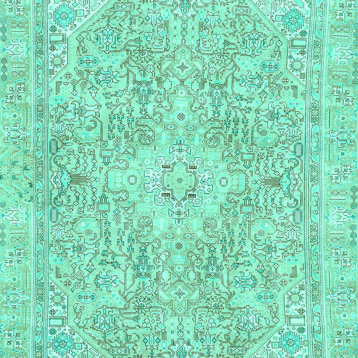 Machine Washable Abstract Turquoise Modern Area Rugs, wshabs2149turq