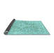 Sideview of Abstract Light Blue Modern Rug, abs2149lblu