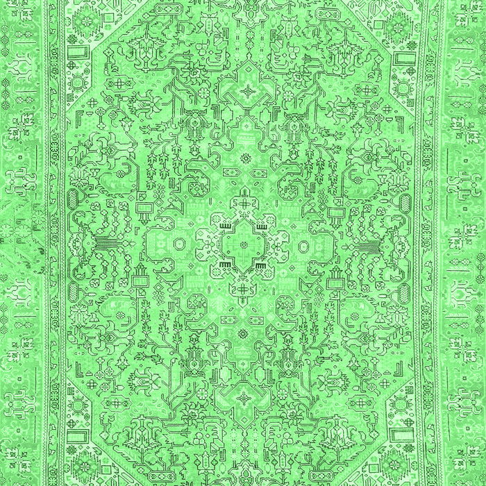 Machine Washable Abstract Emerald Green Modern Area Rugs, wshabs2149emgrn