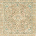 Square Machine Washable Abstract Khaki Gold Rug, wshabs2149