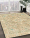 Abstract Khaki Gold Modern Rug in Family Room, abs2149