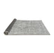 Sideview of Abstract Gray Modern Rug, abs2149gry