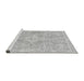 Sideview of Machine Washable Abstract Gray Modern Rug, wshabs2149gry