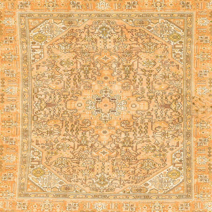 Square Abstract Orange Modern Rug, abs2149org